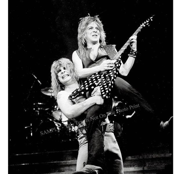 Ozzy Osbourne With Randy Rhoads Music Publicity Photo Celebrity Rock Band 5x7 8x10 Picture Poster Print A223