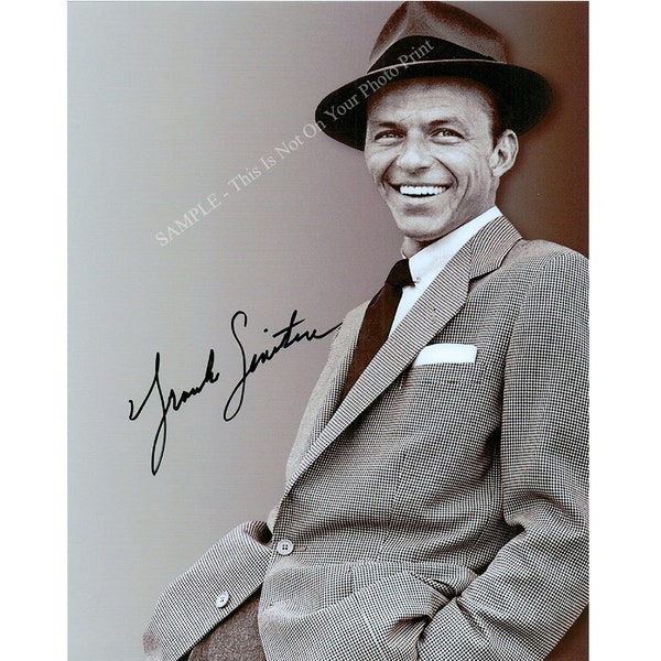 Frank Sinatra Signed Autograph Photo Rat Pack Autographed Picture Celebrity Crooner Singer Collectors Signed Color Reprint Poster Print 9799