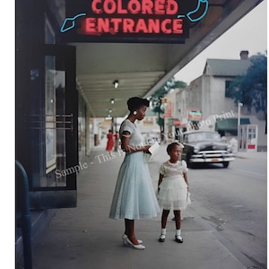 Department Store  Colored Segregation in the South Store Entrance Gordon Parks African American Color Photo Print Photograph 159C