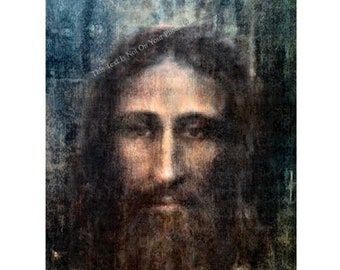 Shroud of Turin Face of Jesus Christ Jesus Picture Jesus Christ Picture of Jesus Christ Christian Catholic Real Face Wall Art 56A