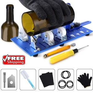  Glass Bottle Cutter Kit, FIXM DIY Glass Cutter for Bottles with  Adjustable Width, DIY Any Art-Ware with a Complete Set of Accessories :  Arts, Crafts & Sewing