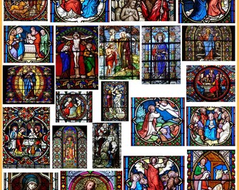 Stained Glass Church Etsy