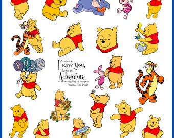 Winnie The Pooh Bundle Pack Cut Files; For Cricut & Silhouette Clip Art