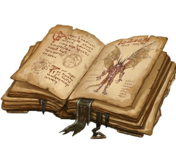 antique magic book with ancient magic spells' Sticker