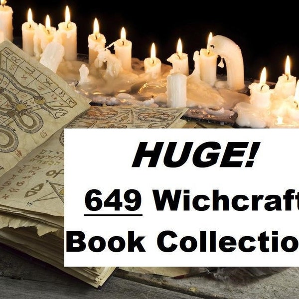 649 Witchcraft Books Wicca Witch Wiccan Spell Pagan Occult Bundle Rituals Potions Instant Download PDF Collection Printable