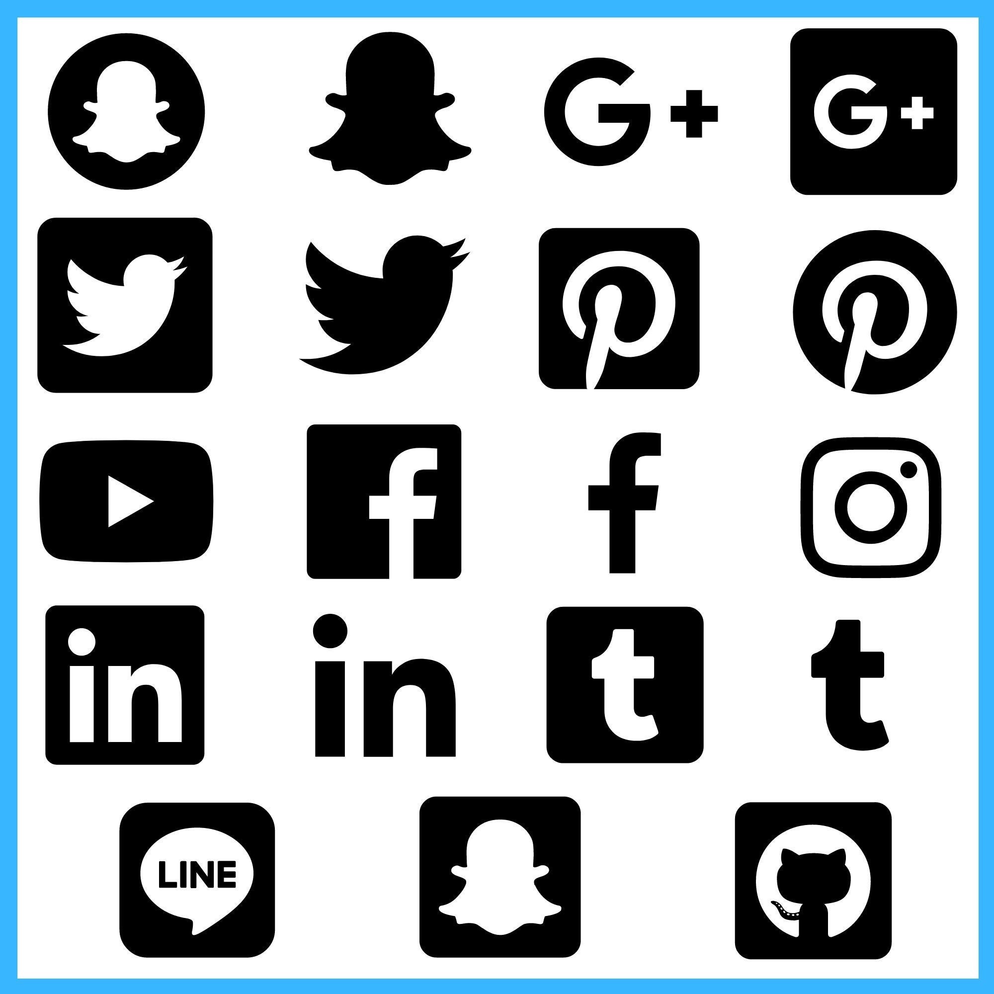 Social Media Icons Svg Download Purpleaca
