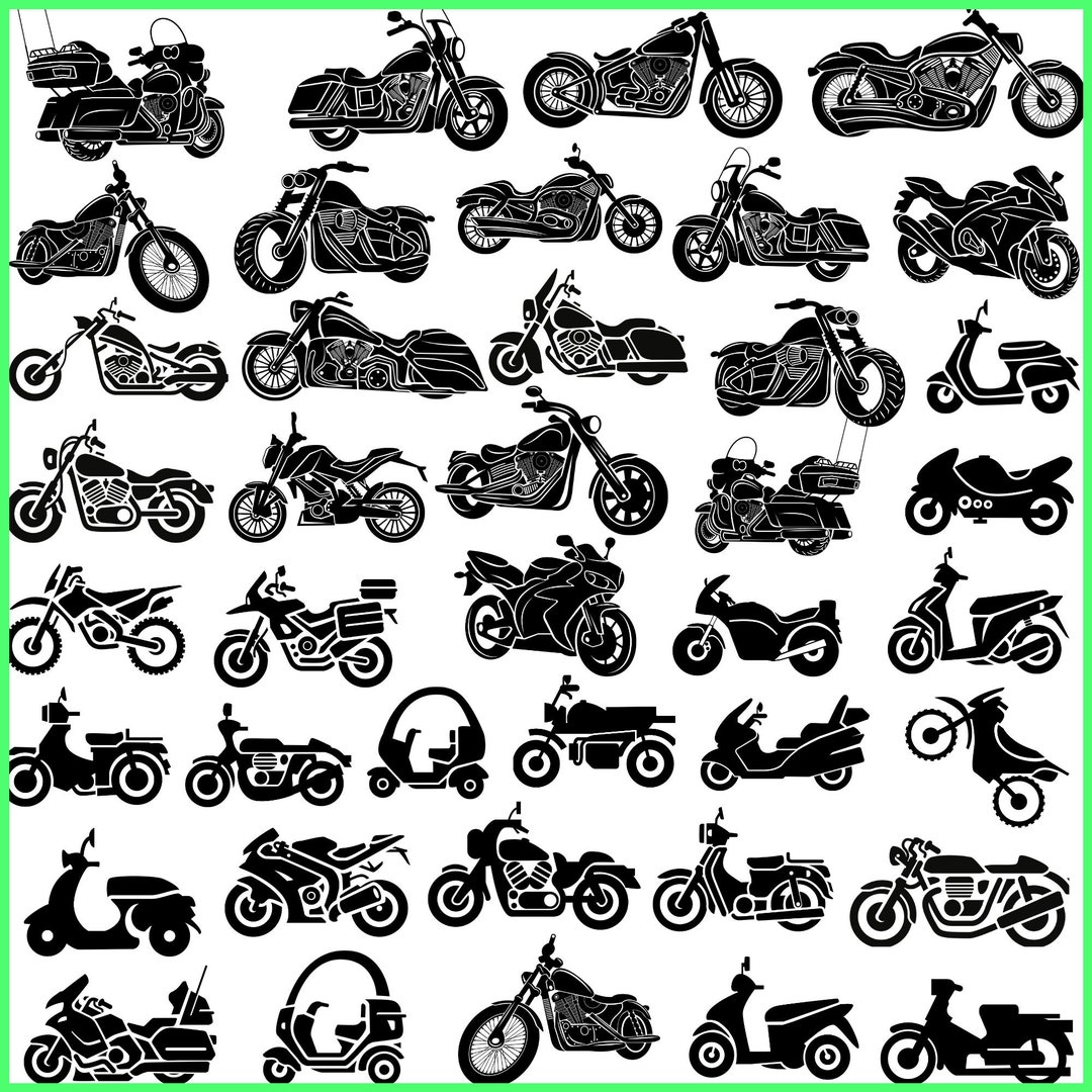 Motorcycle Svg Chopper Svg Cruiser Svg Harley Svg Clipart Motorbike Svg