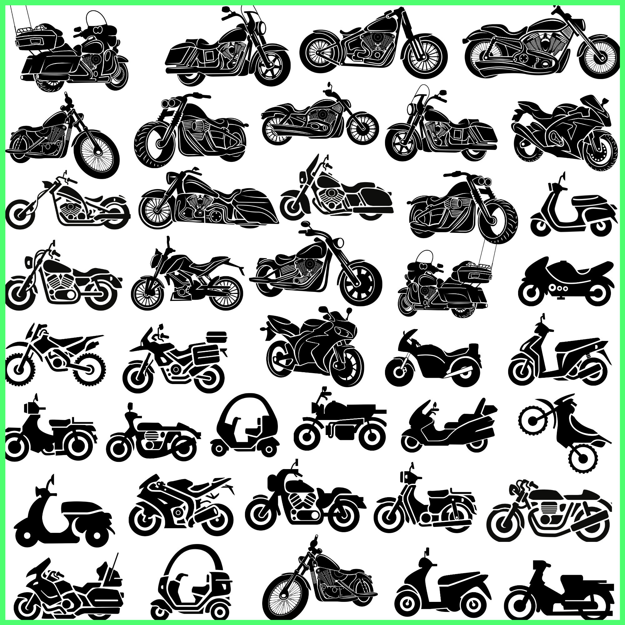 Motorcycle Svg Chopper Svg Cruiser Svg Harley Svg Clipart Etsy
