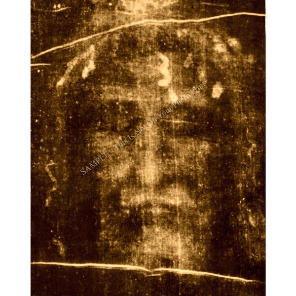 Suaire de Turin, vrai visage de Jésus-Christ, Jésus image Jésus-Christ image de Jésus-Christ chrétien Jésus catholique impression sépia 218C