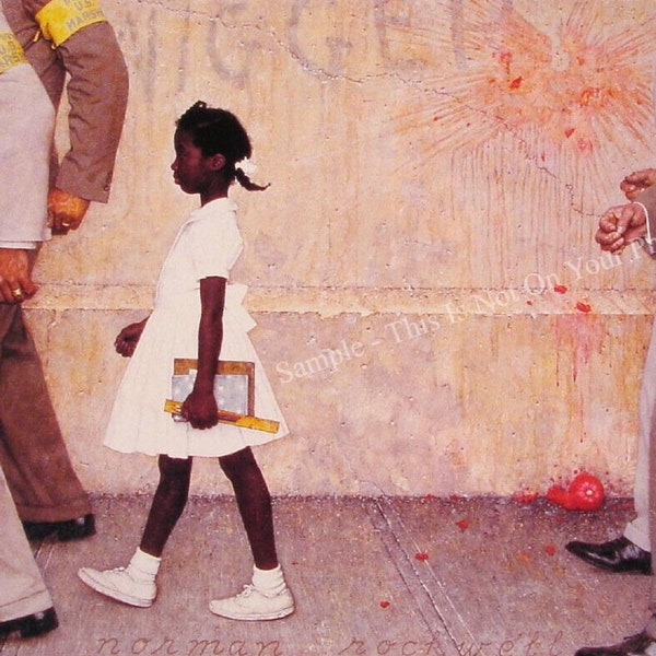 Ruby Bridges The Problem We All Live With By Norman Rockwell Art Painting Rockwellian Realism Artist Photo Picture Print Poster 9664