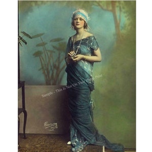 Vintage Photo Actress Alice Terry Flapper Girl 1920's Jazz Era Colorized Photograph Picture Print Poster Antique Photo 9753
