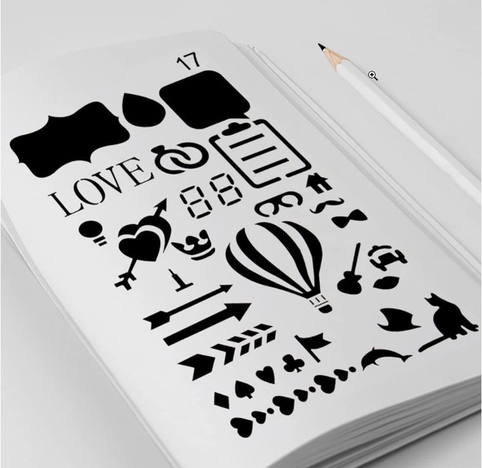 20 Bullet Journal Stencil Planner Stencils Journal Notebook Etsy
