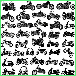 Motorcycle Svg Bundle Motorbike Svg Chopper Svg Cruiser Svg Harley PNG Files for Cricut Vector For Silhouette SVG Instant Digital Download