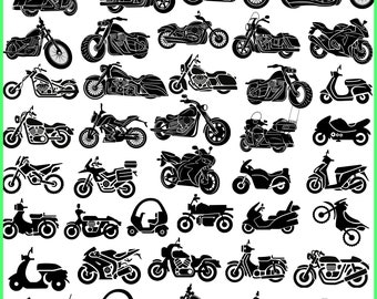 Motorrad-Svg-Bundle Motorrad-Svg-Chopper-Svg-Cruiser-Svg-Harley-PNG-Dateien für Cricut Vektor Für Silhouette SVG Sofortiger digitaler Download