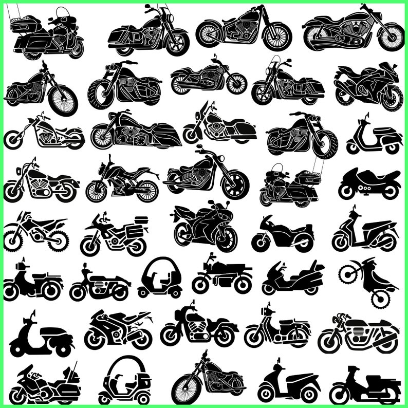 Motorcycle Svg Bundle Motorbike Svg Chopper Svg Cruiser Svg Etsy