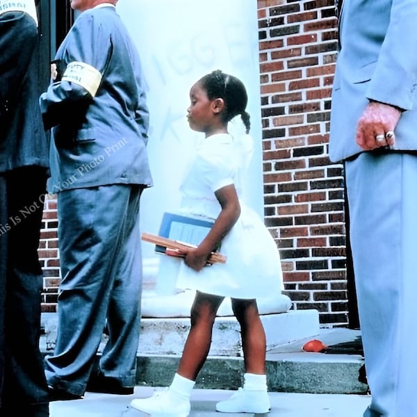 Photo of Ruby Bridges Escorted By US Marshals To School Civil Rights African American Art Black History New Orleans Segregation History 109C