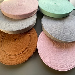 Destash! Grab box 20 mm / 2cm or  4/5 inches cotton twill tape, herringbone ribbon, 100 % cotton, 6 rolls, 50 yards each roll