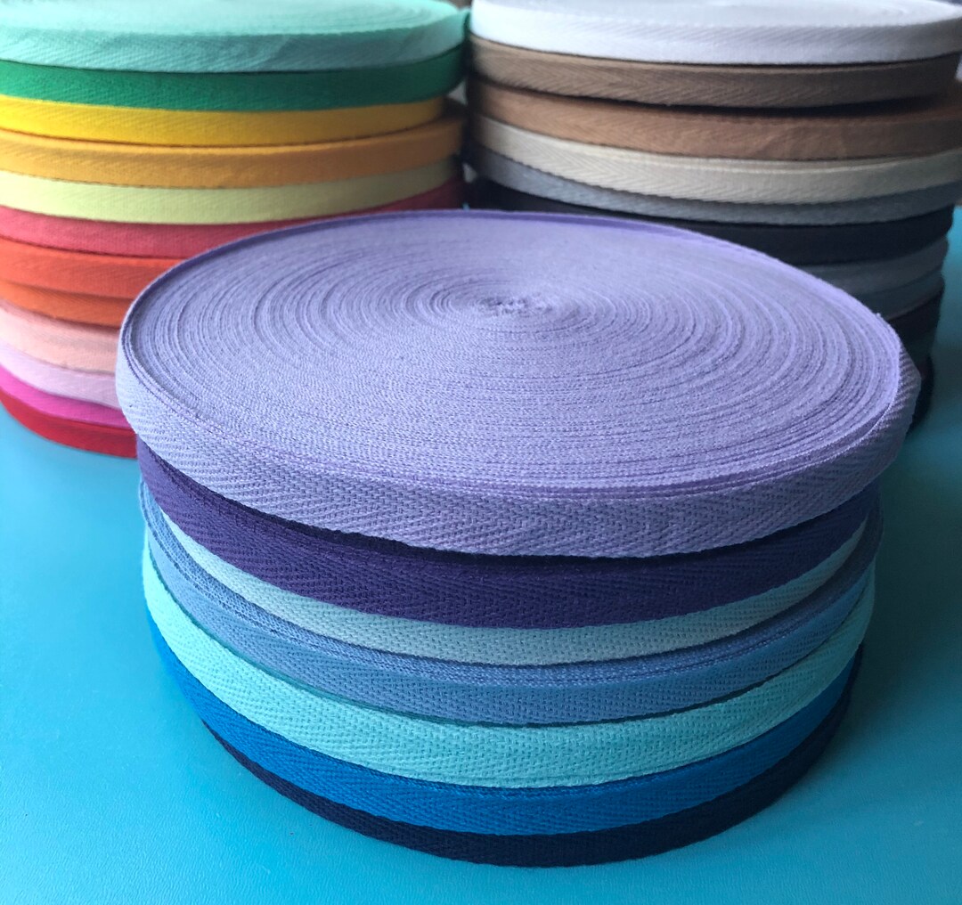 3/8 Inches Cotton Twill Tape by the Yard Herringbone Ribbon Etsy