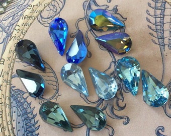 Swarovski vintage Fancy Pear crystal, Art.#4300, 13/7.8mm, 20 colors available, great for drops, accents and decorative embellishments.