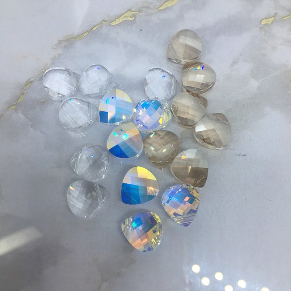 Briolette bead, Swarovski crystal drop Art.#6012, 11/10mm, pendant, embellishment for beading, jewellery and decorations.