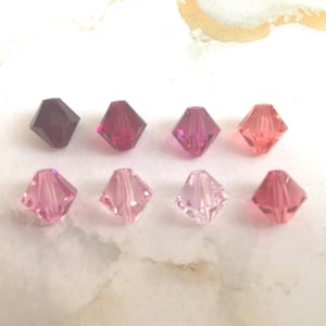 Swarovski 8mm Xilion crystal Bicone bead, Article 5328, 8 colors available; assortment #1.