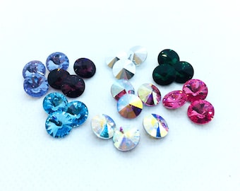 Vintage Swarovski SS39 Rivoli Kristallstein, Artikel 1122, verschiedene Farben, ca. 8.25mm