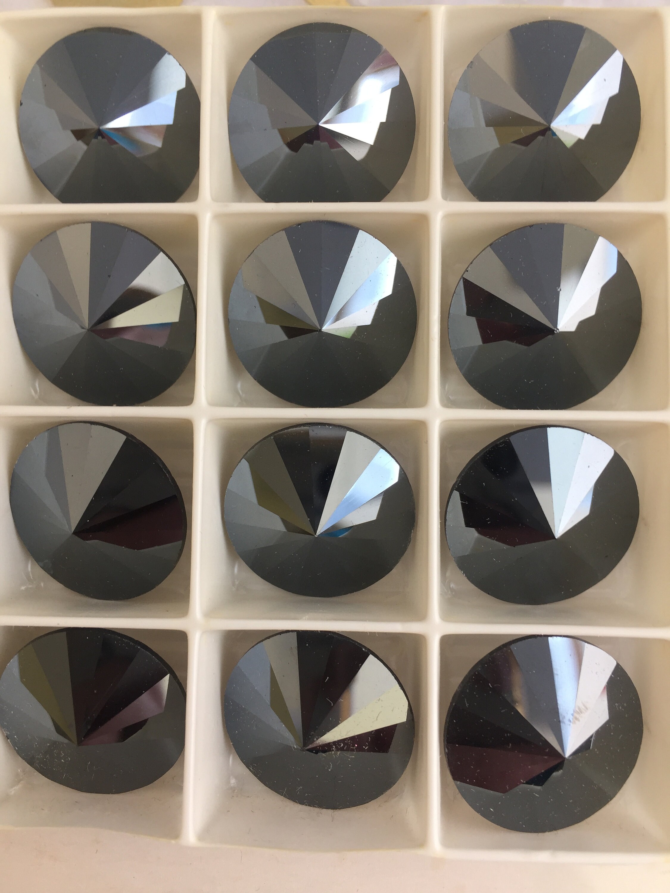 Vintage Swarovski 18mm Rivoli Crystal Stone, Article#1122, 1-4pcs