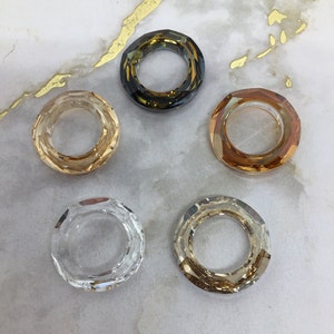 Swarovski crystal 20mm ring drop, Cosmic Ring Art.#4139, pendant, charm, embellishment, accent.