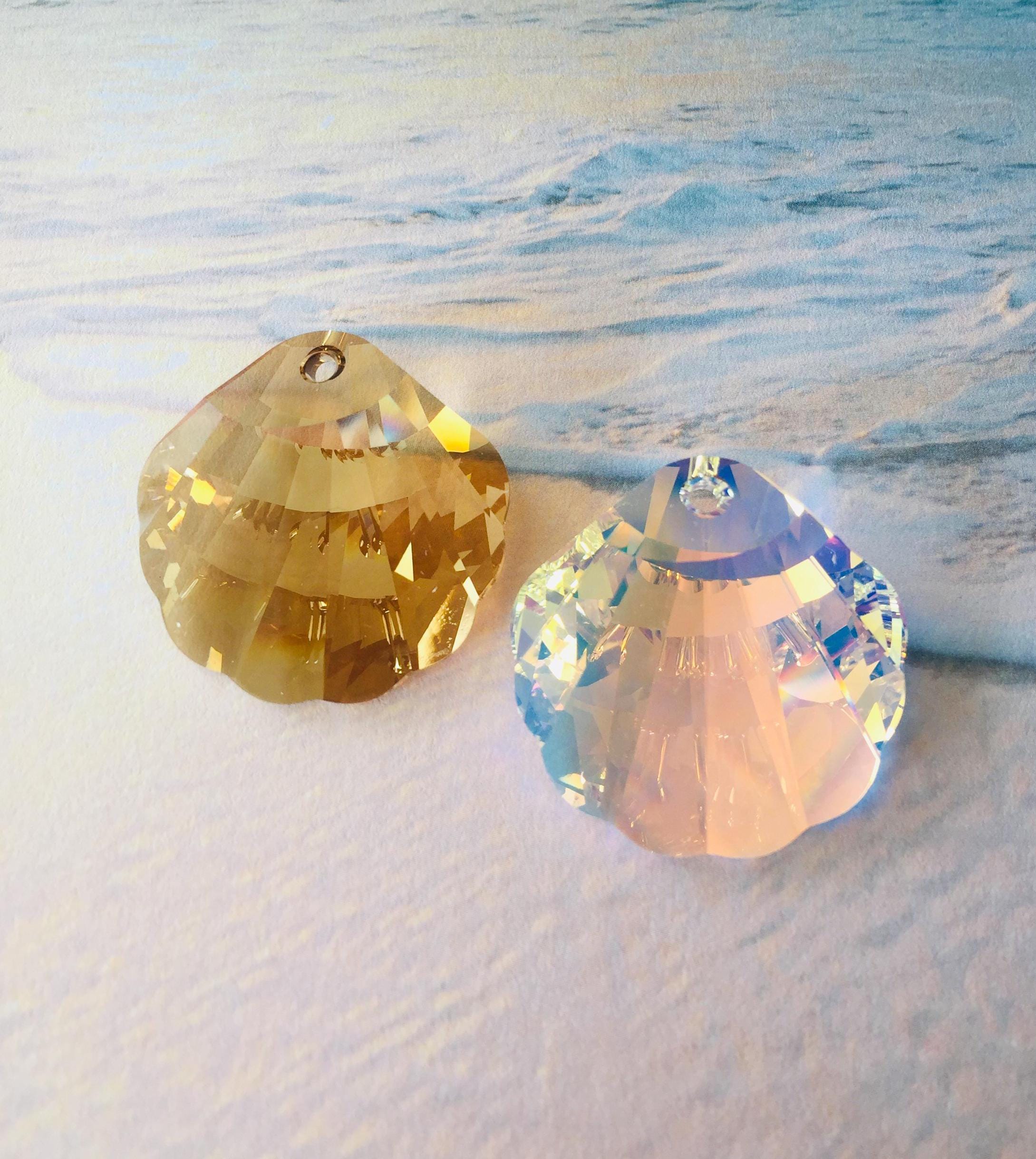 Swarovski Crystal Shell Pendant, Art#6723, 28mm Crystal Drop