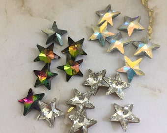 Swarovski Star crystal fancy stone 10mm, Art # 4825 & 4745 various colors and quantities, settings available