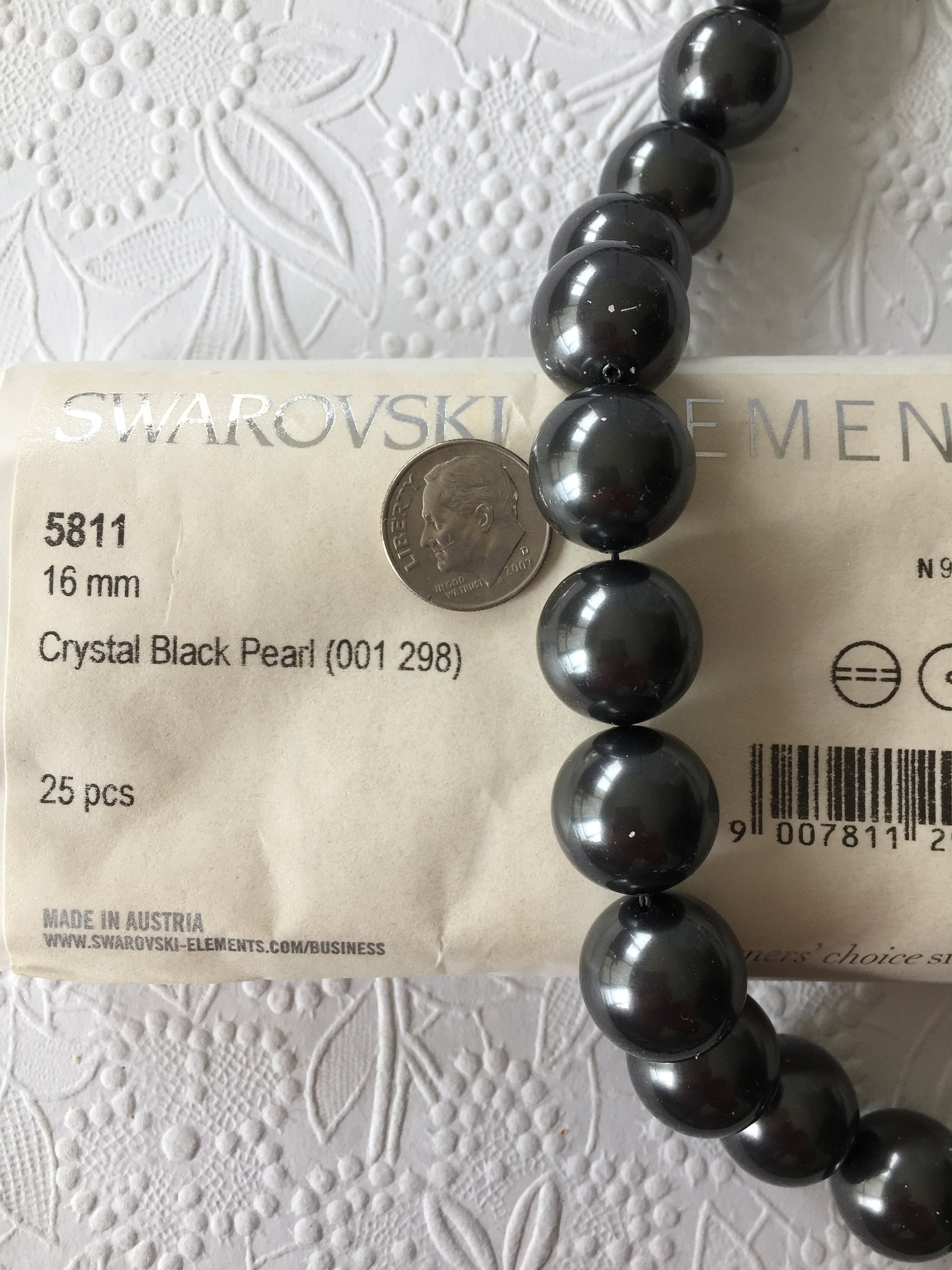 Crystal Pearl 16mm, Made by Swarovski, Large Hole, Art.#5811. Bead 