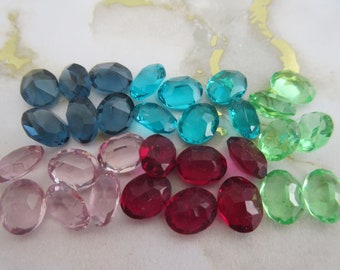 Vintage Swarovski 10/8mm oval crystal un-foiled, 6-24 pcs, Art#4100, made in1980&#39;s