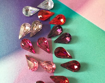 Swarovski vintage Fancy Pear crystal, Art.#4300, 13/7.8mm, 20 colors available, great for drops, accents and decorative embellishments.