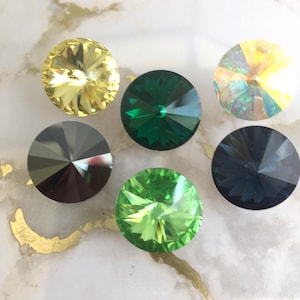 Vintage Swarovski 18 mm kryształ Rivoli, artykuł nr 1122, opakowania 1-4 szt., klejenie, osadzanie, przyszywanie ozdobne