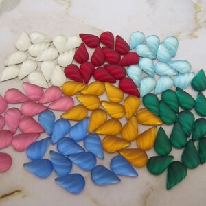 Cabochon vintage Swarovski in vetro satinato a forma di pera, 12 pezzi, 10/6 mm, realizzati negli anni '70-'80