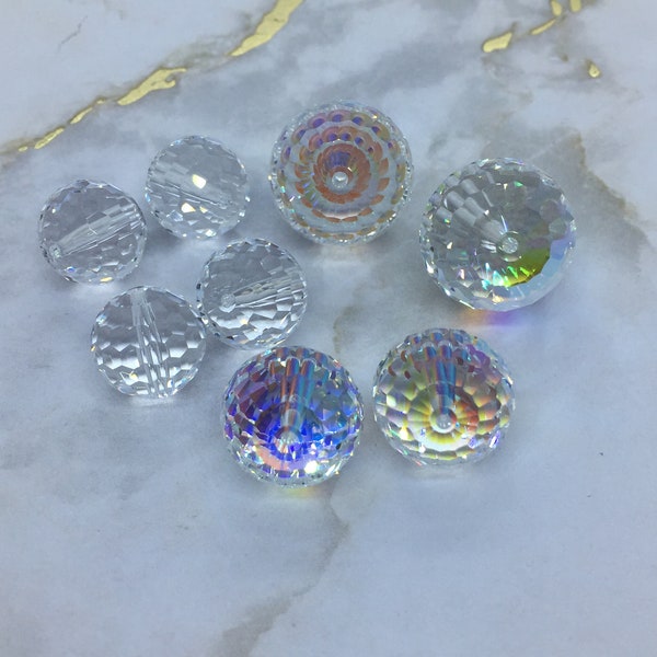Boule de feu Swarovski, boule de cristal disco, goutte, article n° 503, 10,12,14 et 16 mm, perles de verre, décorations de Noël