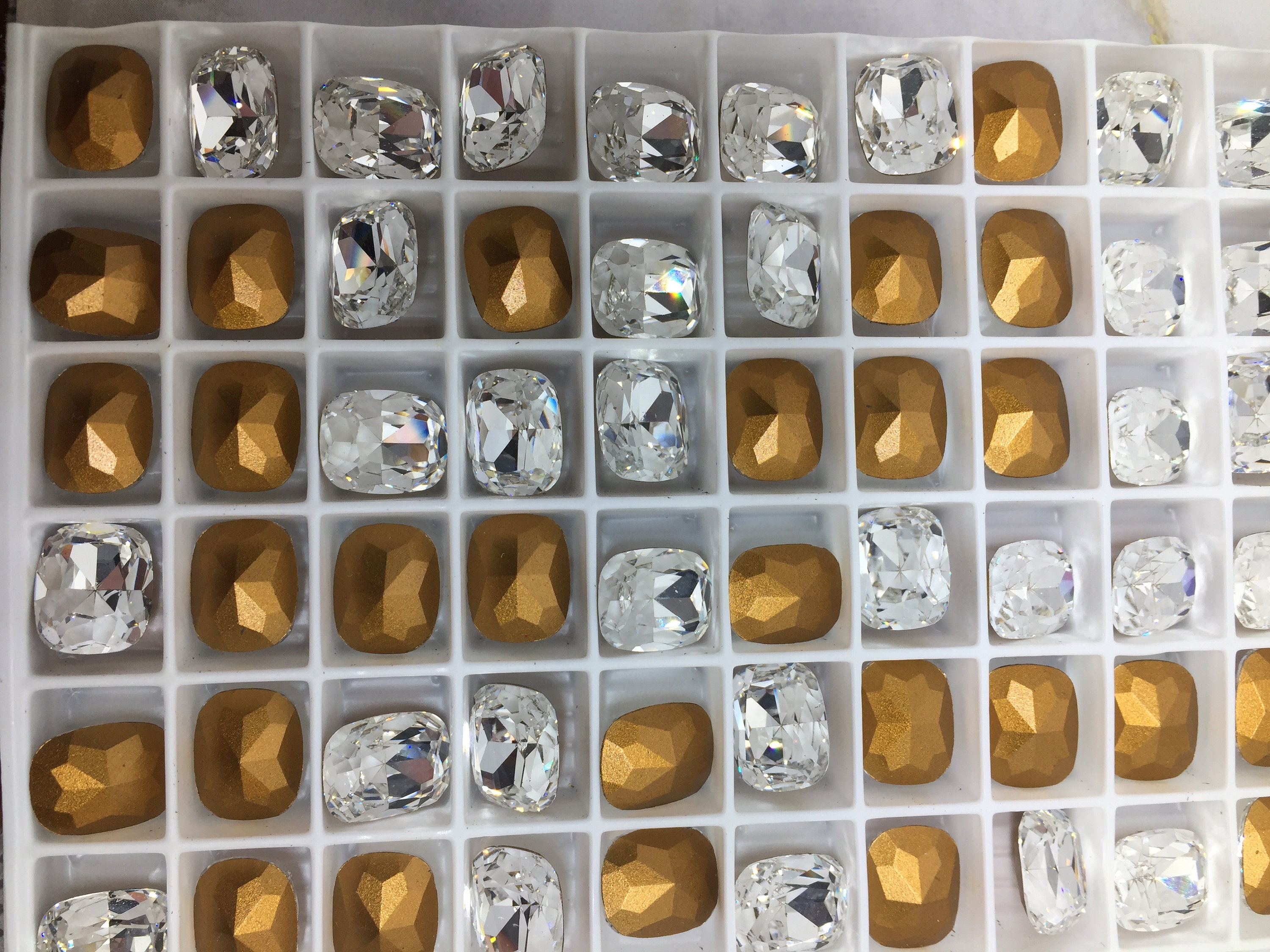 新品キラキラ スワロフスキー クッション Swarovski Fancy Cushion 10/8mm Vintage Crystal, Art.#4570, Setting
