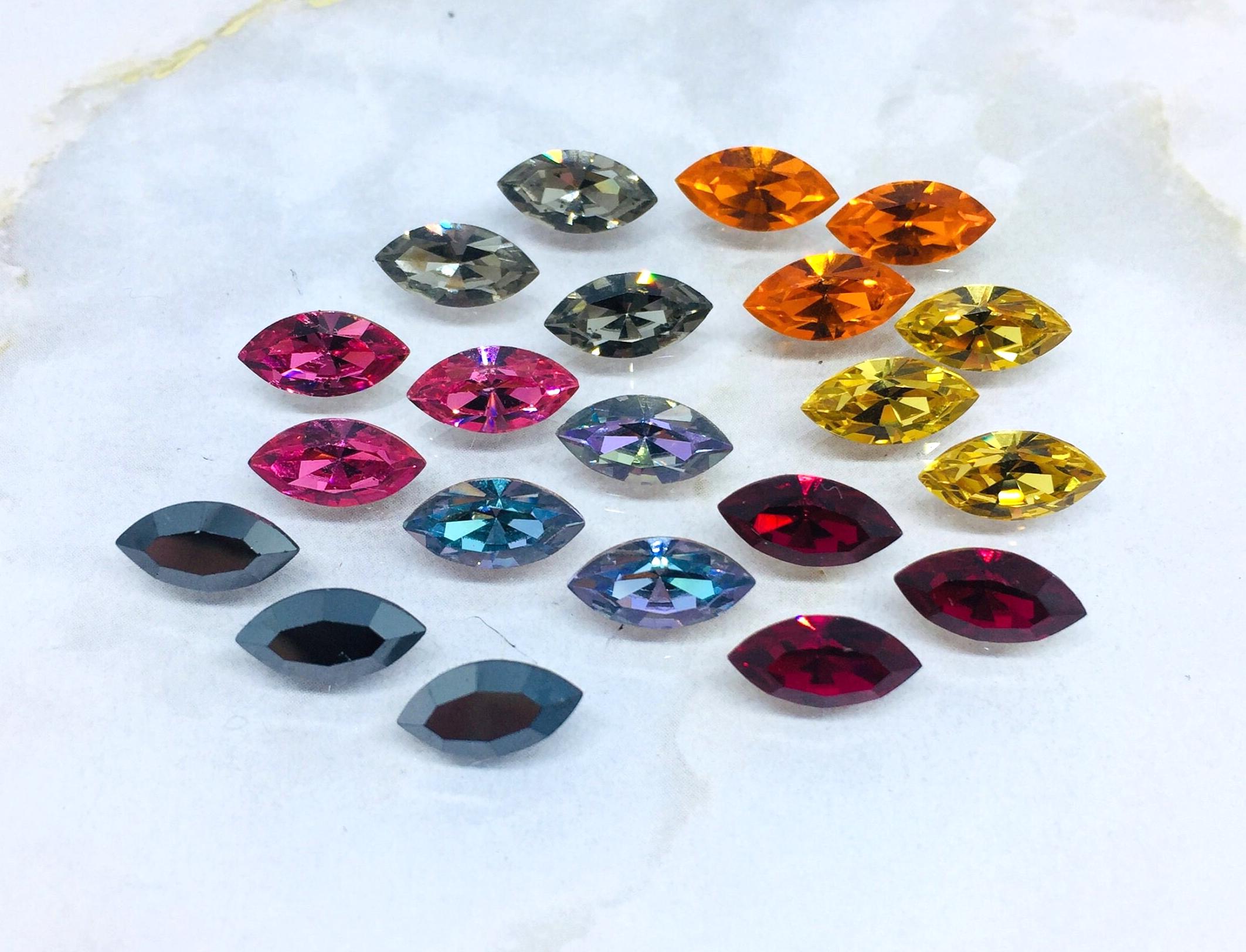 Vintage Swarovski 10/5mm Navette Crystal Stone, Article # 300