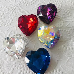 Swarovski crystal heart stone, Art# 4827, 28mm, decorative stone, embellishments settings available.