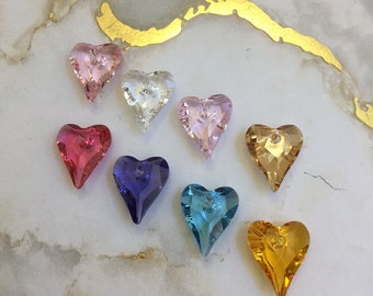 Swarovski Wild Heart Crystal Pendant, Art# 6240,  12mm Faceted Drop