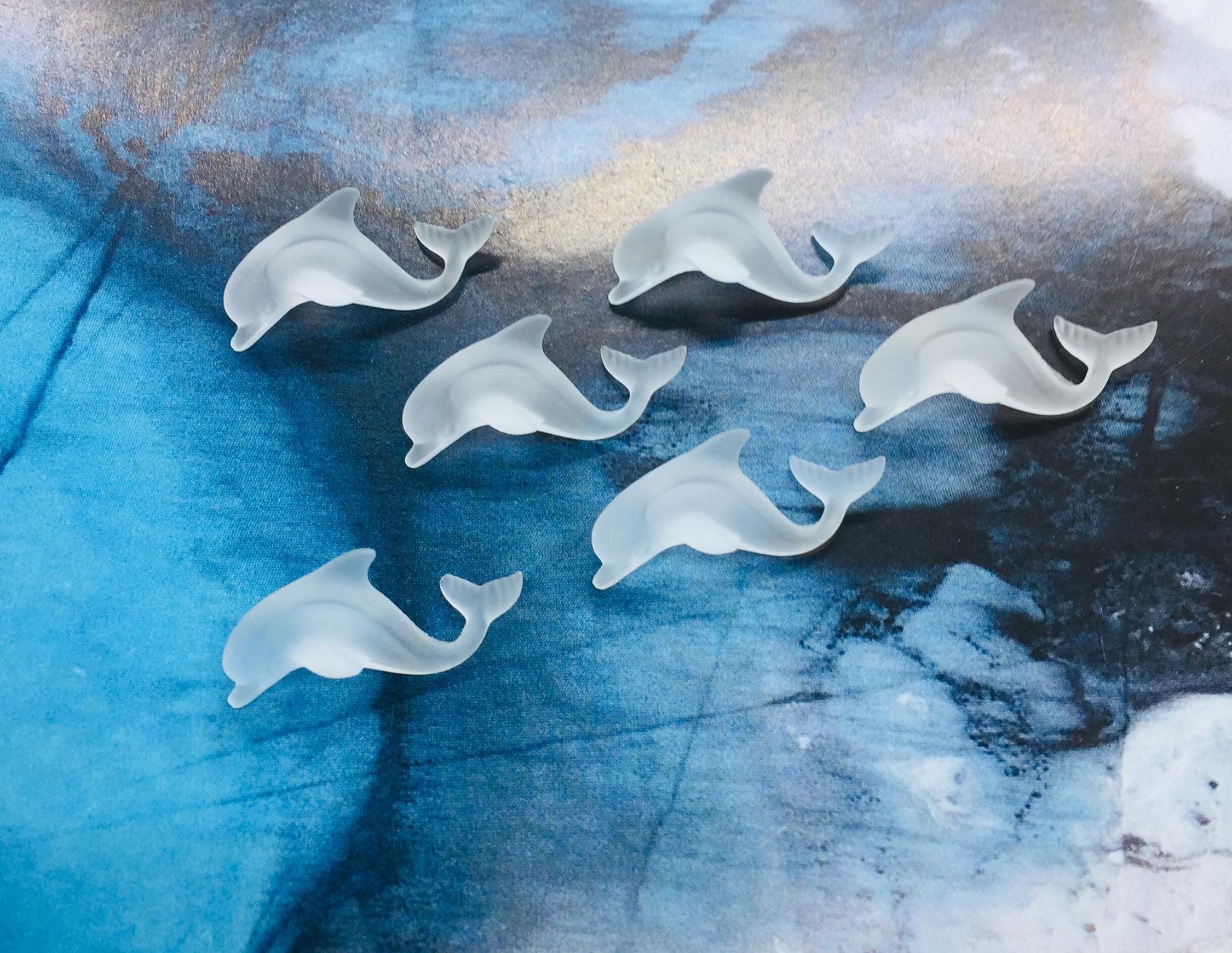 イルカ 25 mm スワロフスキー クリスタル マット ドロップ、ペンダント