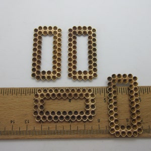 Vintage brass pave setting frame for PP 32 - set of 4