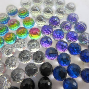 Vintage Swarovski 6mm Fireball crystal, Art#4869 & 4861, made in 1980&#39;s, various colors and quantities, settings available