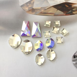 Swarovski flatbacks crystal cabs, Art.# 2204, 2770, 2400,Pure Leaf, Keystone, for gluing, setting and decorative projects, NO-HOTFIX