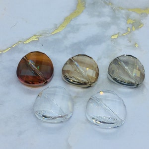 Swarovski 18mm TWIST crystal bead, Art.#5621, 5 colors and coatings, beading, Christmas decorations, embellishments