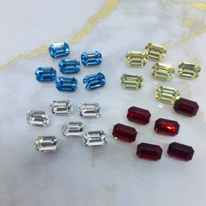 Vintage achteckiger 7/5 mm Fancystein von Swarovski, Art.# 4600/176, zum Fassen, Kleben, Aufnähen, Akzentstein