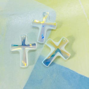 Swarovski crystal cross pendant drop, Art# 6860, 20/16mm & 12/10mm image 1