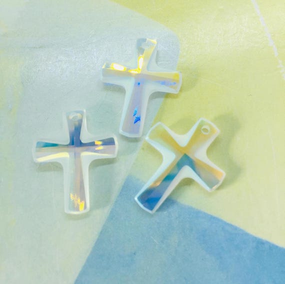 Swarovski crystal cross pendant drop, Art# 6860, 20/16mm & 12/10mm