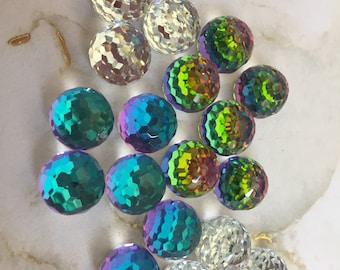 Vintage Swarovski 12mm crystal Fireball cabochon, Art#4861, various colors, made in 1970&#39;s