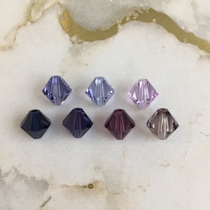 Swarovski 8mm Xilion crystal Bicone bead, Article 5328, 8 colors available; assortment #5.